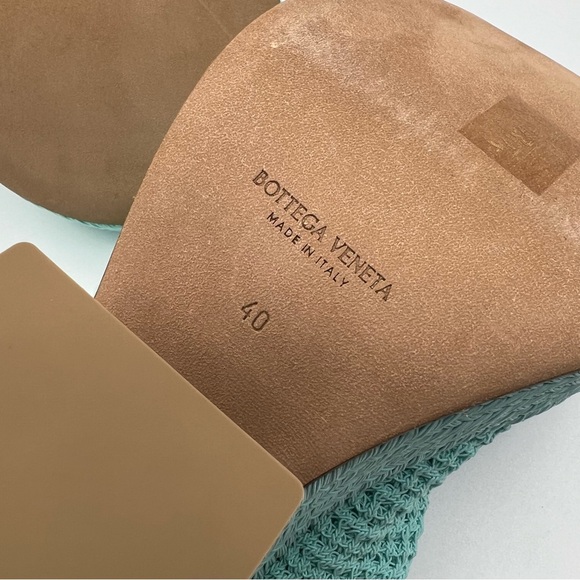 Bottega Veneta Women's Slide Platform Wedge Sandals Knit Fabric 40 - Picture 9 of 10